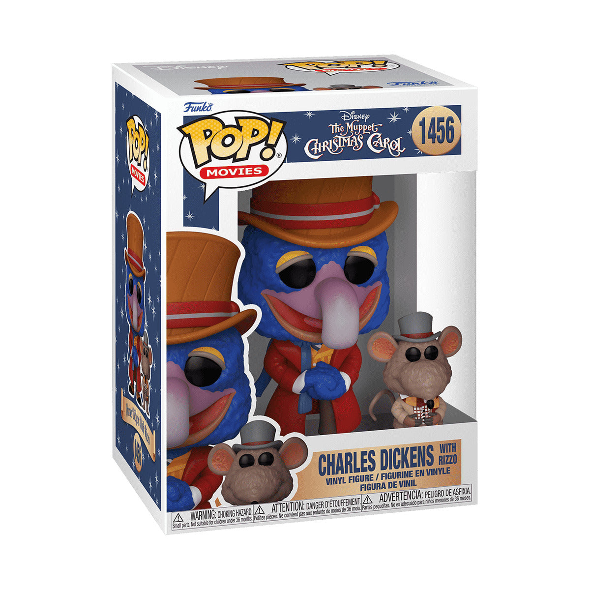 Funko Pop Movies Disney The Muppet Christmas Carol Charles Dickens With Rizzo 1456