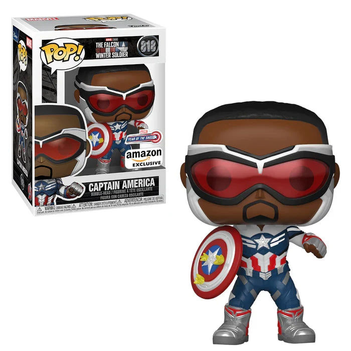 Funko POP! The Falcon And The Winter Soldier: Captain America 818 (Amazon Exclusive)