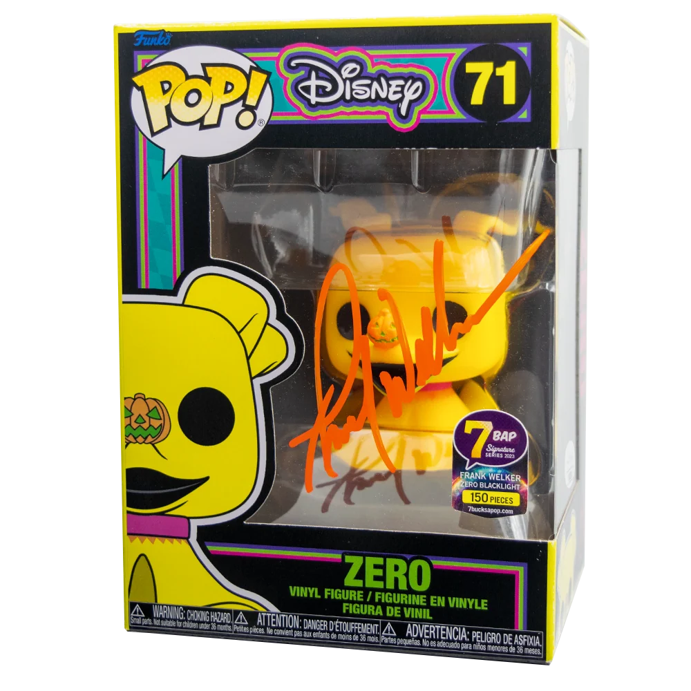 Funko The Nightmare Before Christmas ZERO SIGNED BY FRANK WELKER (150 PIECES) 7BAP SERIES