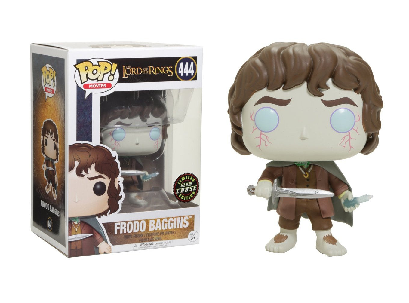 Funko POP! Movies: The Lord of the Rings - Frodo Baggins (Glow Chase) LIGHT BOX DAMAGE