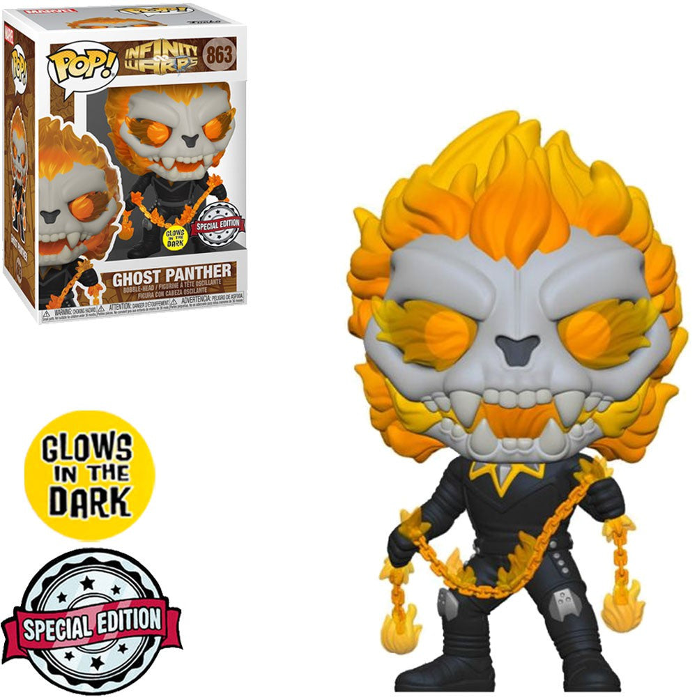 Funko POP! Infinity Warps: Ghost Panther 863 (Glows in the Dark) (Funko Insider Club)