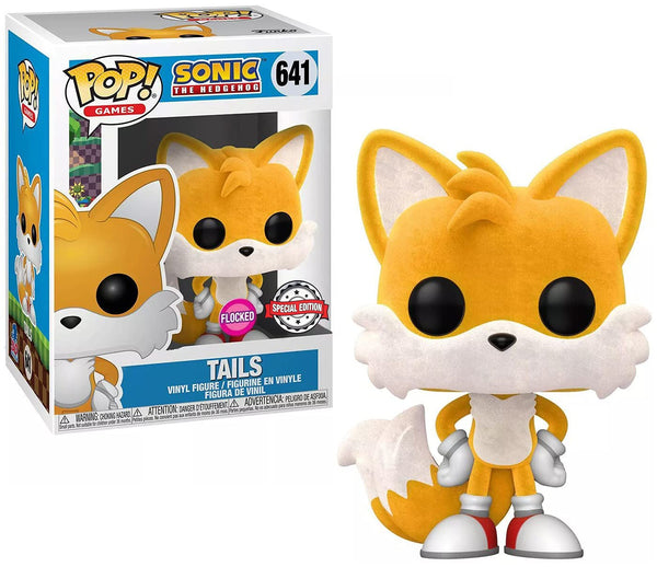 Funko POP! Games: Sonic the Hedgehog - Tails 641 (Flocked) (Target Con Exclusive) (BOX HAS MINOR LIGHT BLEACH)