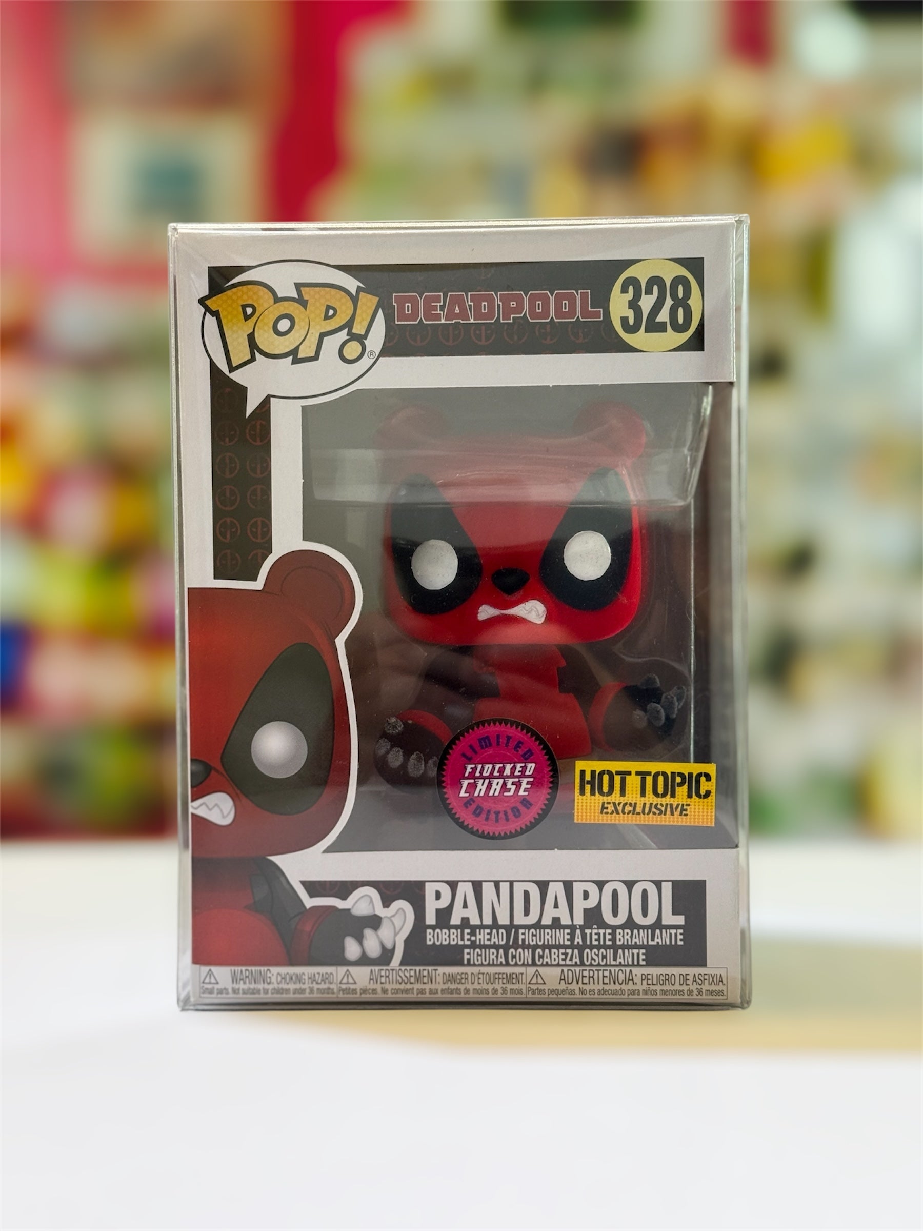 Funko POP! Deadpool: Pandapool 328 (Limited Edition Flocked Chase) (Hot Topic Exclusive)