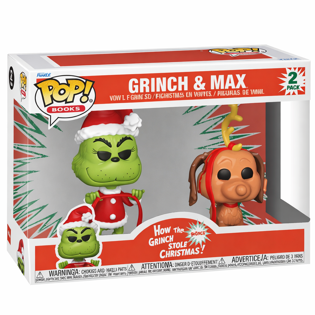 Funko POP! Books: How the Grinch Stole Christmas! - Grinch & Max 2 Pack